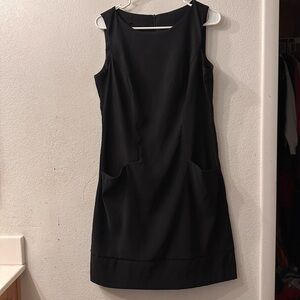 Elegant Black Sleeveless Sheath Pencil Knee Length Dress